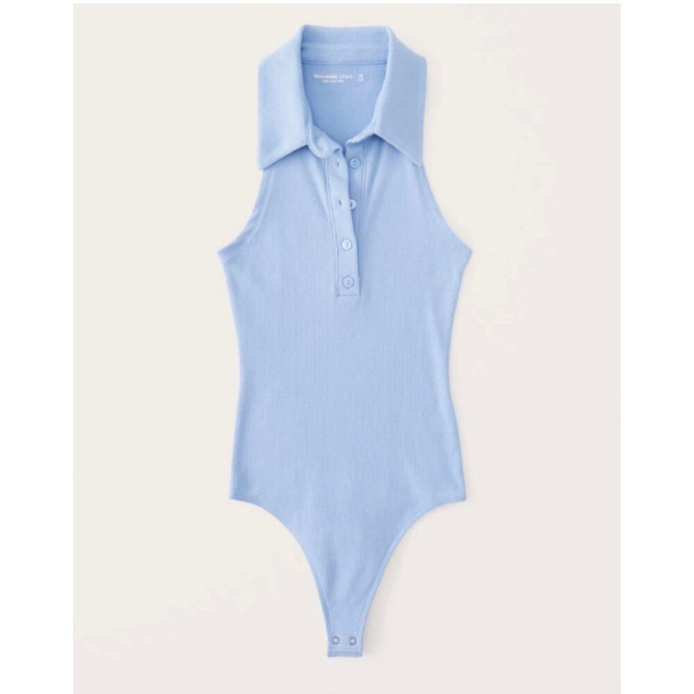Abercrombie & Fitch Ribbed Polo Bodysuit - Size S